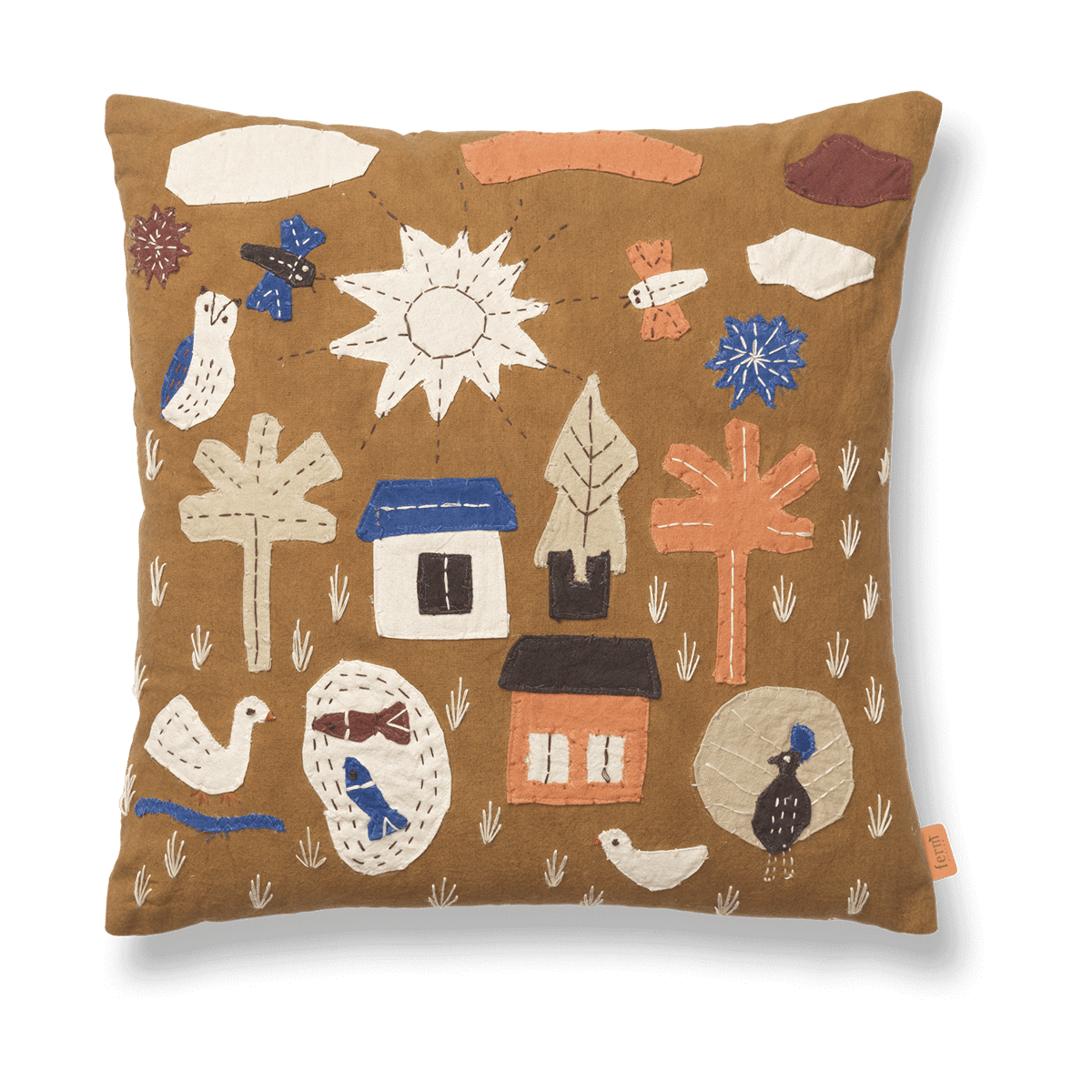 Ferm Living Village tyyny 40x40 cm Sokerilevä