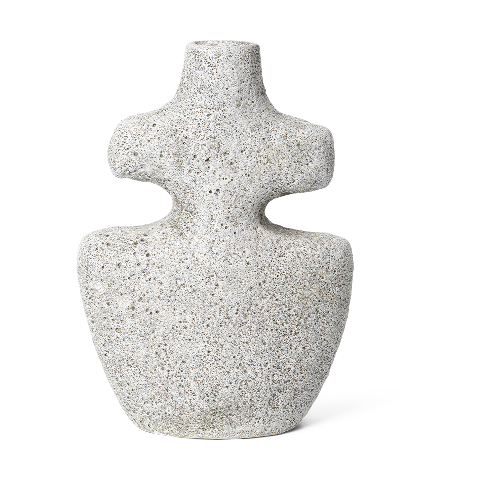 Ferm Living Yara kynttilänjalka medium Harmaa pumisi