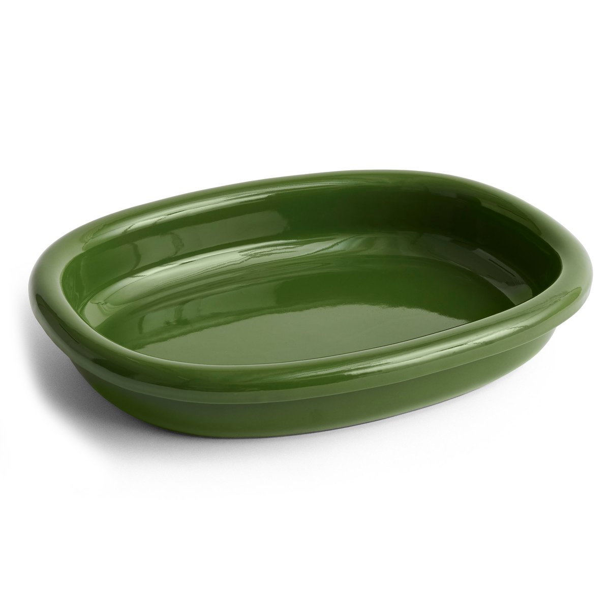 HAY Barro soikea tarjoilulautanen large 27x36 cm Green