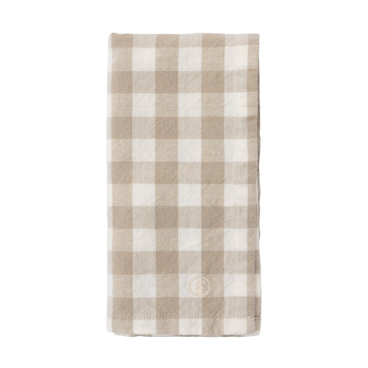 ERNST Ernst ruudullinen lautasliina 40x40 cm Beige-valkoinen