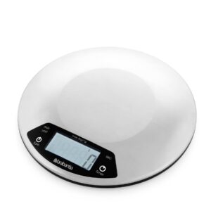 Brabantia Profile keittiövaaka ajastimella Hopea
