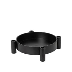 Broste Copenhagen Silkki kynttilänjalka Ø32 cm Alumiini musta