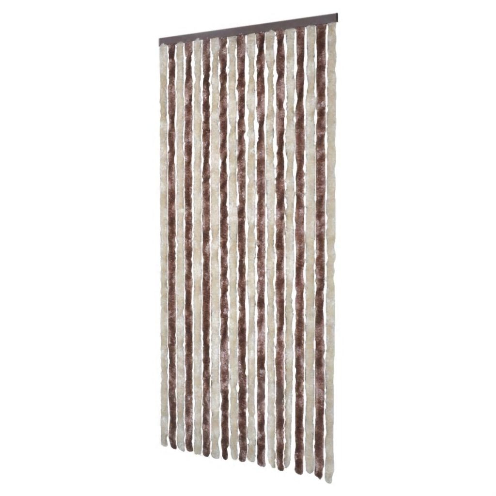 Hyönteisverho beige ja vaaleanruskea 90x220 cm Chenille - Ruskea