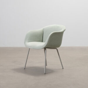 Muuto Fiber Soft Chair nahkanojatuoli vihreä