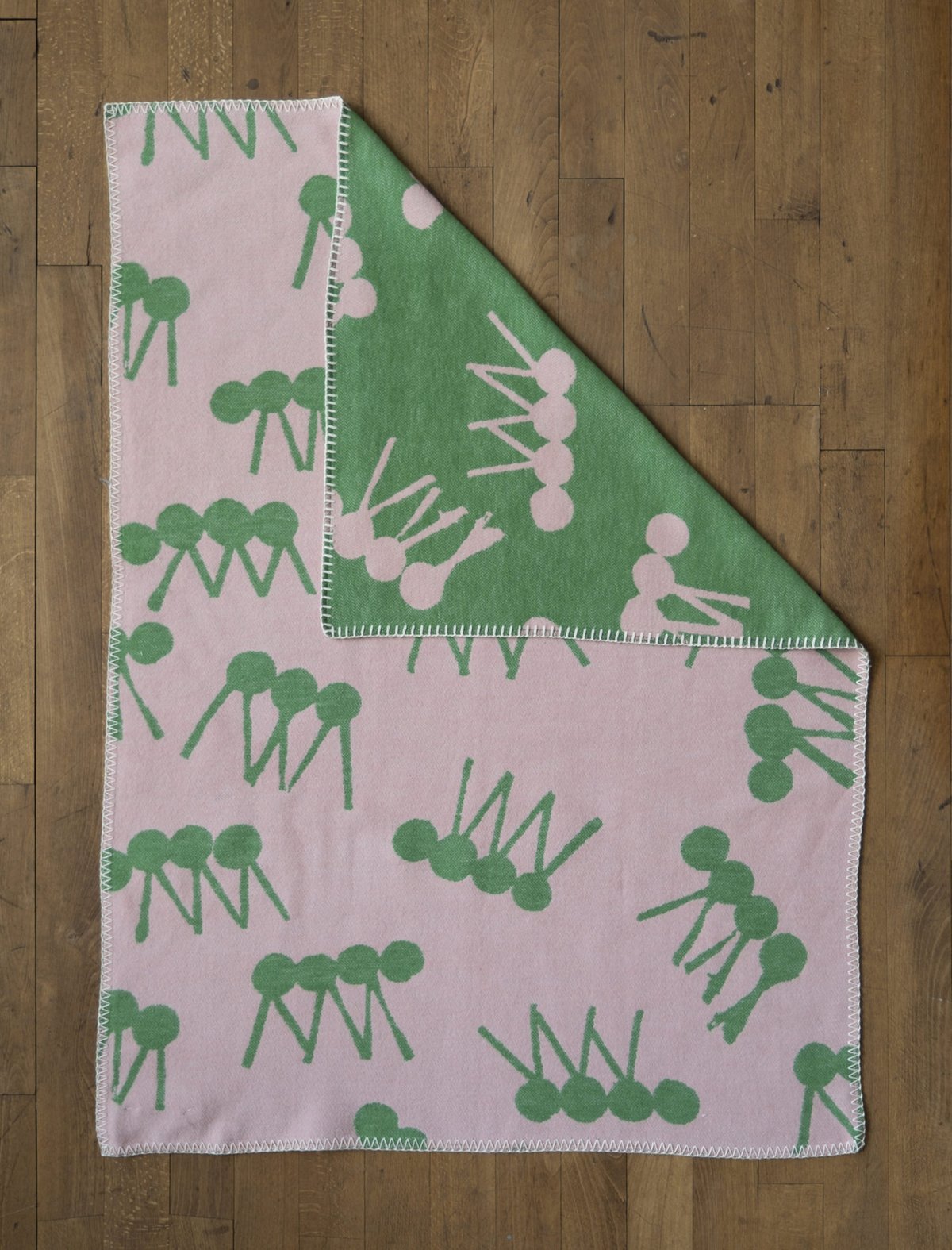 Fine Little Day Myra lastenpeitto 70x100 cm Vihreä-punainen