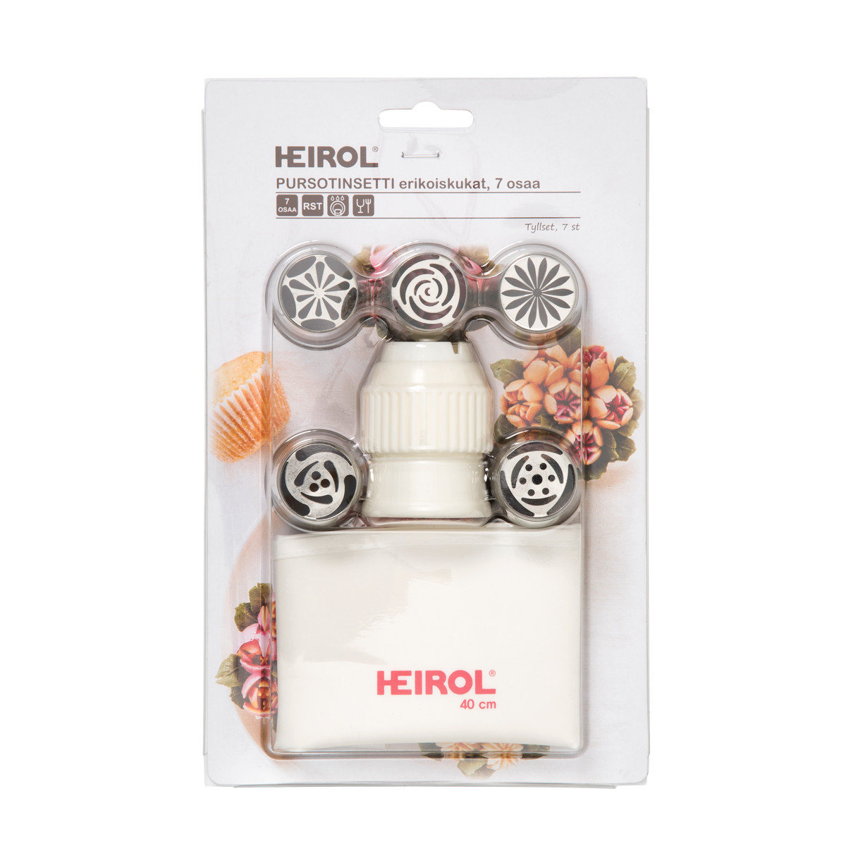 Heirol Heirol koristelusetti kukat 40 cm