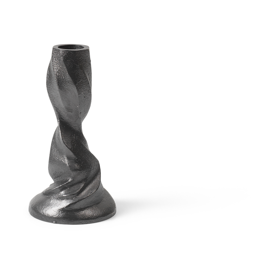 Ferm Living Gale kynttilänjalka 13 cm Blackened Aluminium
