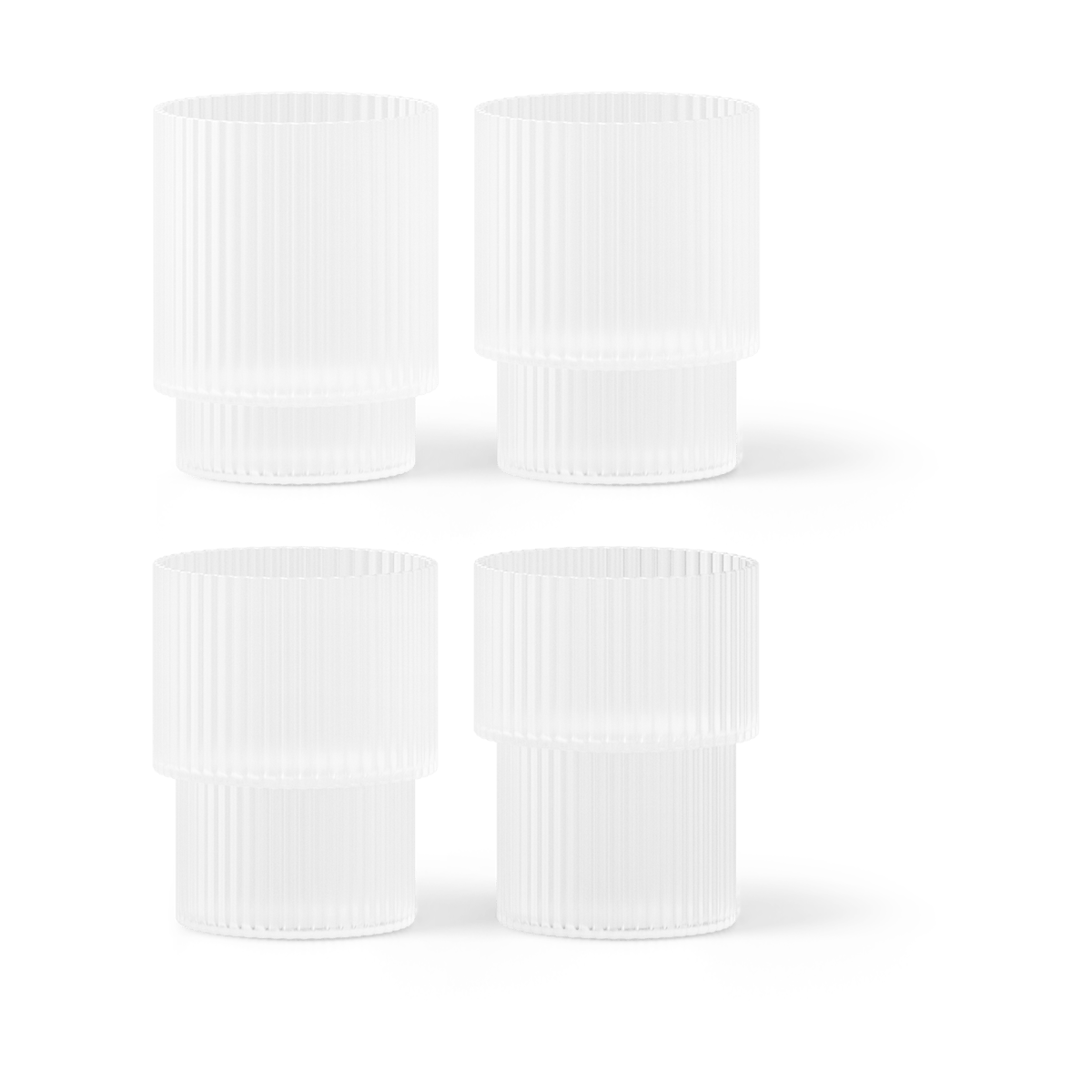 Ferm Living Ripple lasi 4 kpl Frosted