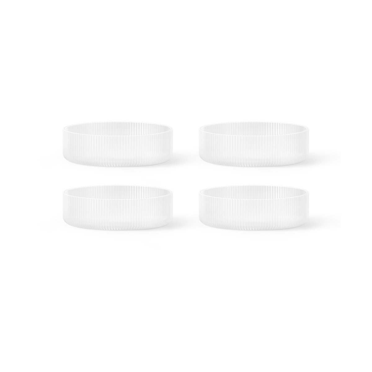 Ferm Living Ripple aamiaiskulho 4 kpl Frosted