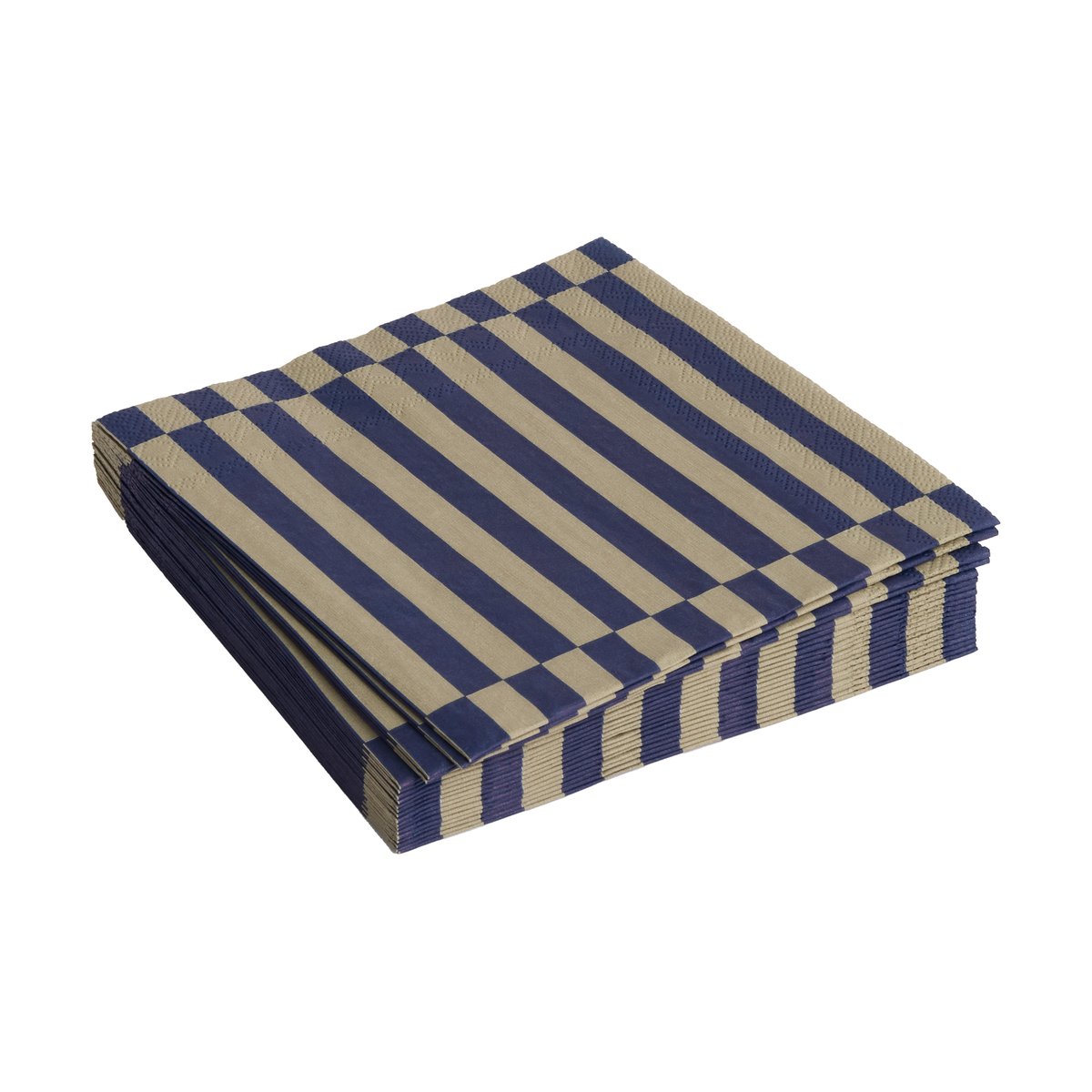 HAY Pattern Lunch Stripe servietti 33x33 cm 20-pakkaus Dark blue-dark sand pillar