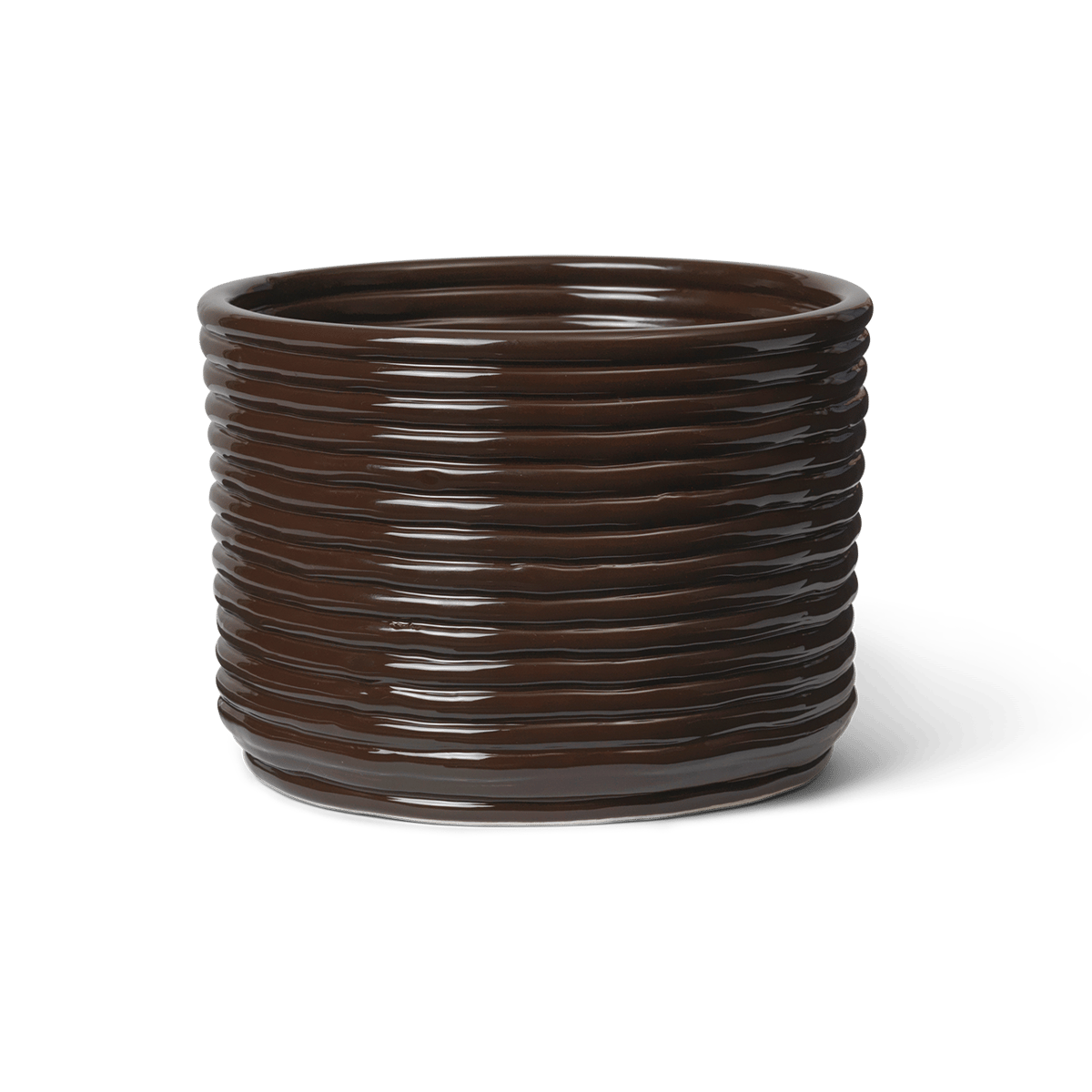 Ferm Living Corduroy ruukku Ø20x15 cm Carob Brown