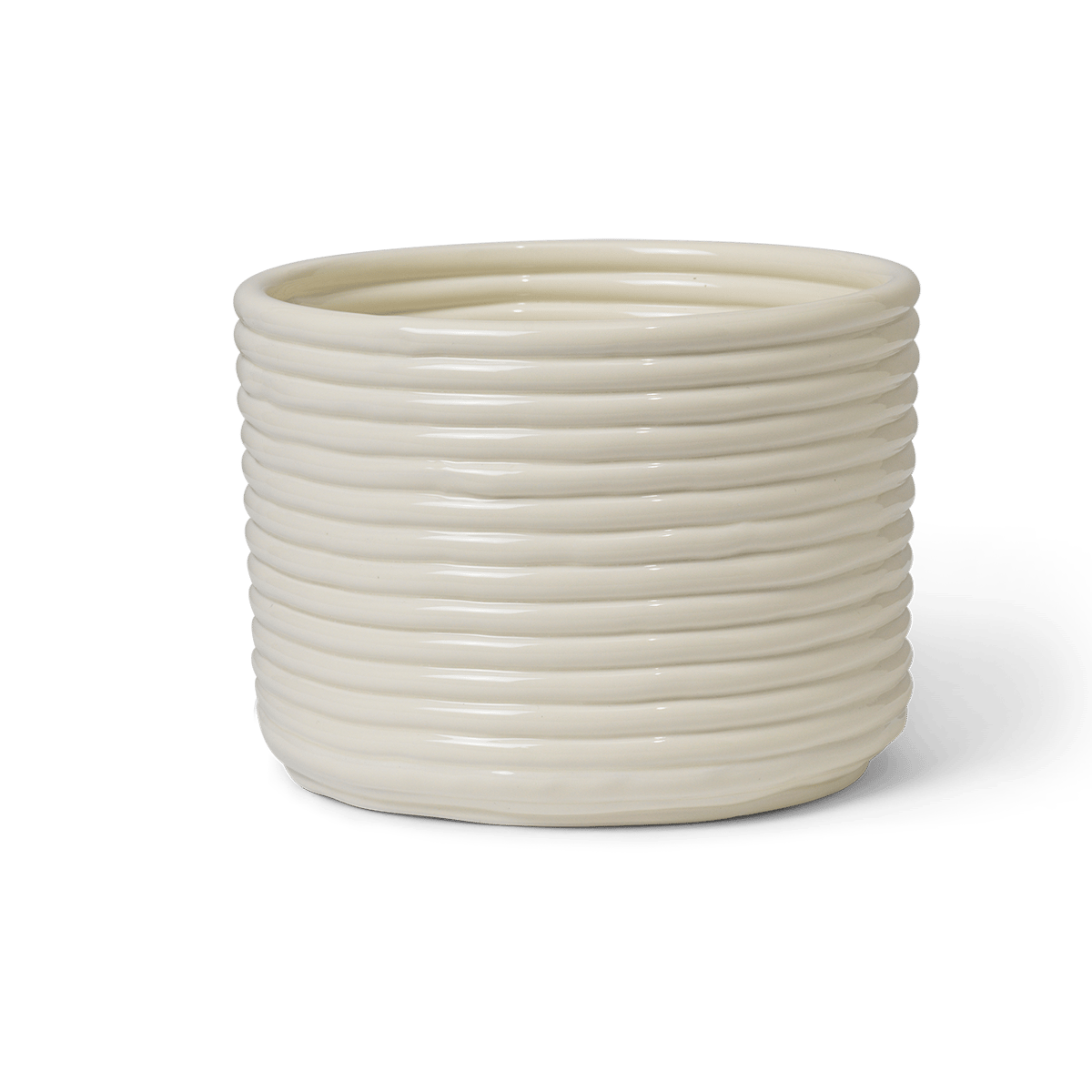 Ferm Living Corduroy ruukku Ø20x15 cm Off white
