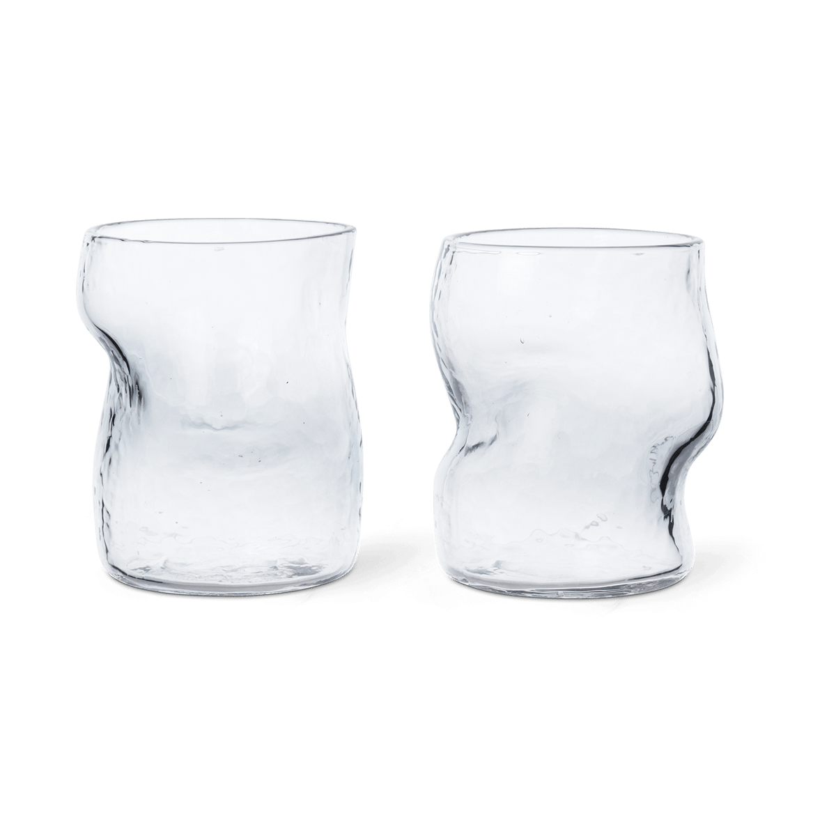 Ferm Living Dimple lasi 27 cl 2-pakkaus Clear