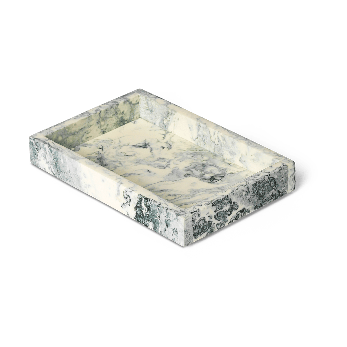 Ferm Living Mist koristetarjotin 10x15 cm Emerald-off white