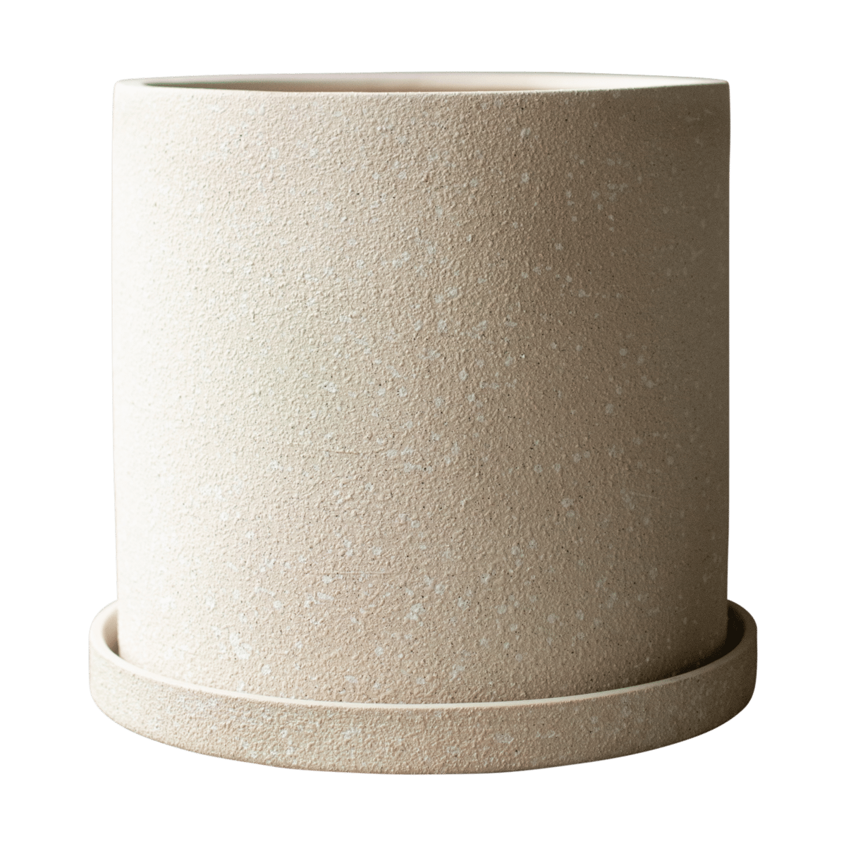 DBKD Grow ruukku Ø30 cm aluslautasella Creme structure