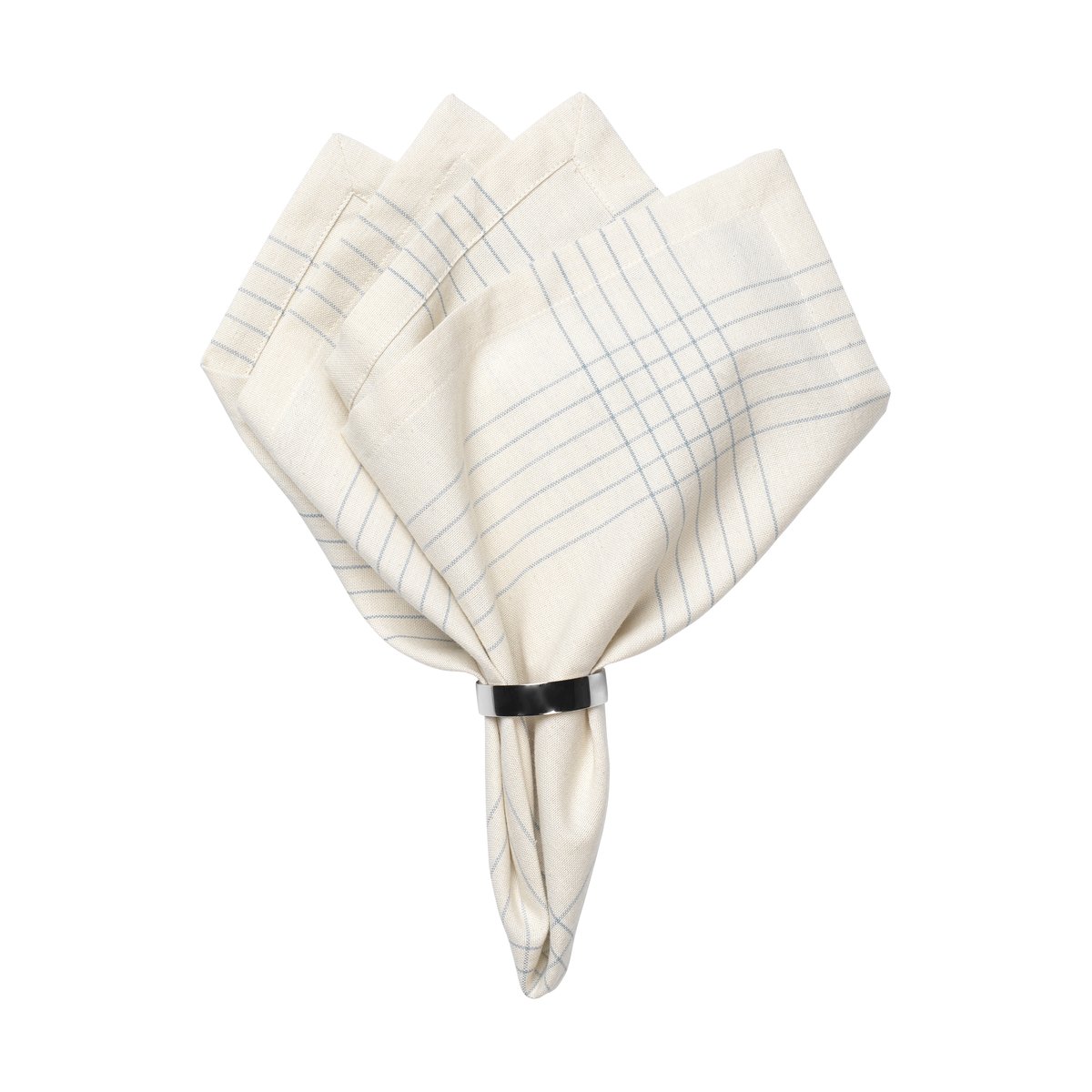 Broste Copenhagen Alice kangaslautasliina 45x45 cm Dusty blue-natural