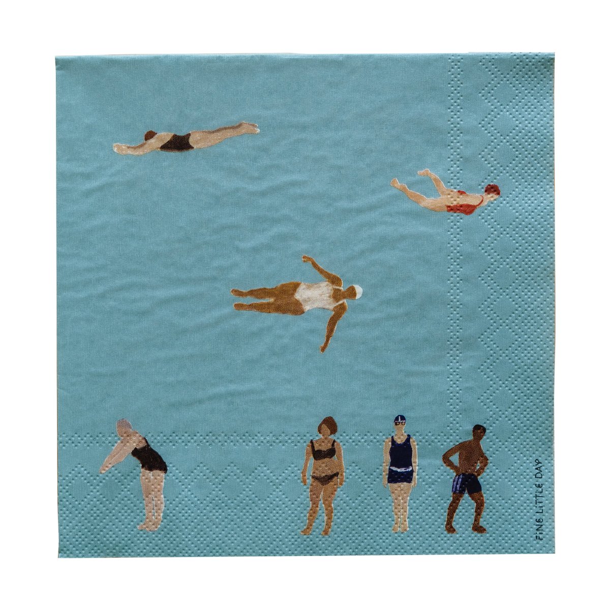 Fine Little Day Swimmers paperiservetit 33x33 cm 25-pack Monivärinen