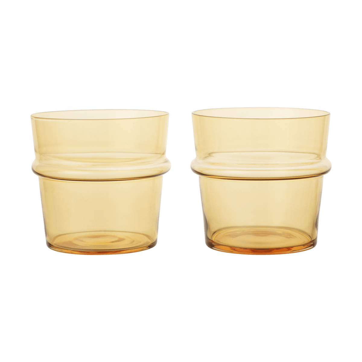 Ferm Living Boya juomalasi matala 30 cl 2-pack. Keltainen