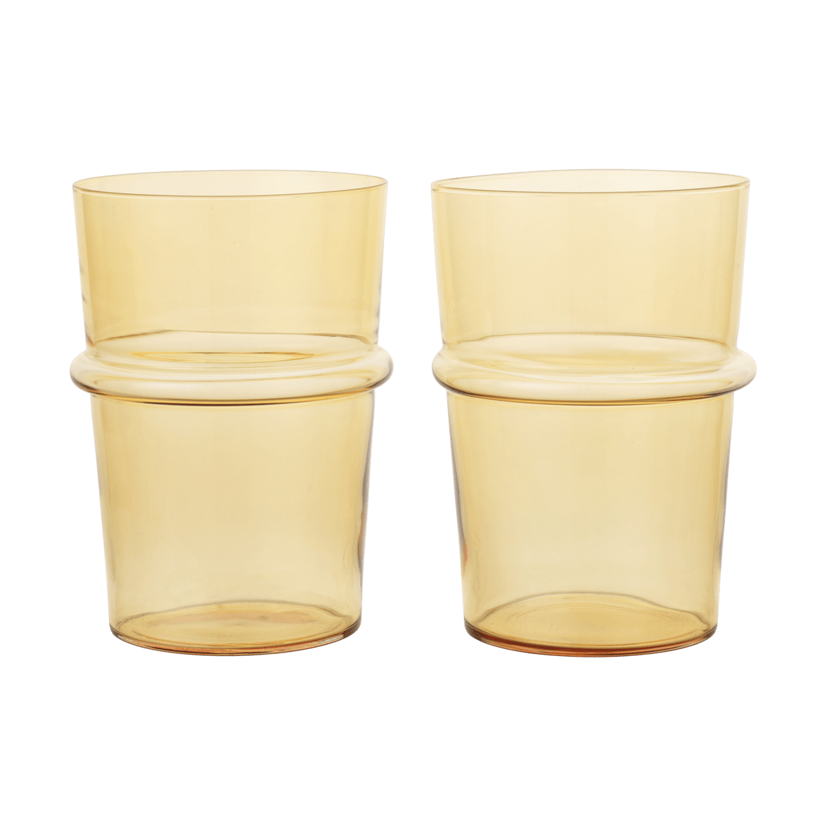 Ferm Living Boya juomalasi korkea 45 cl 2-pack. Keltainen