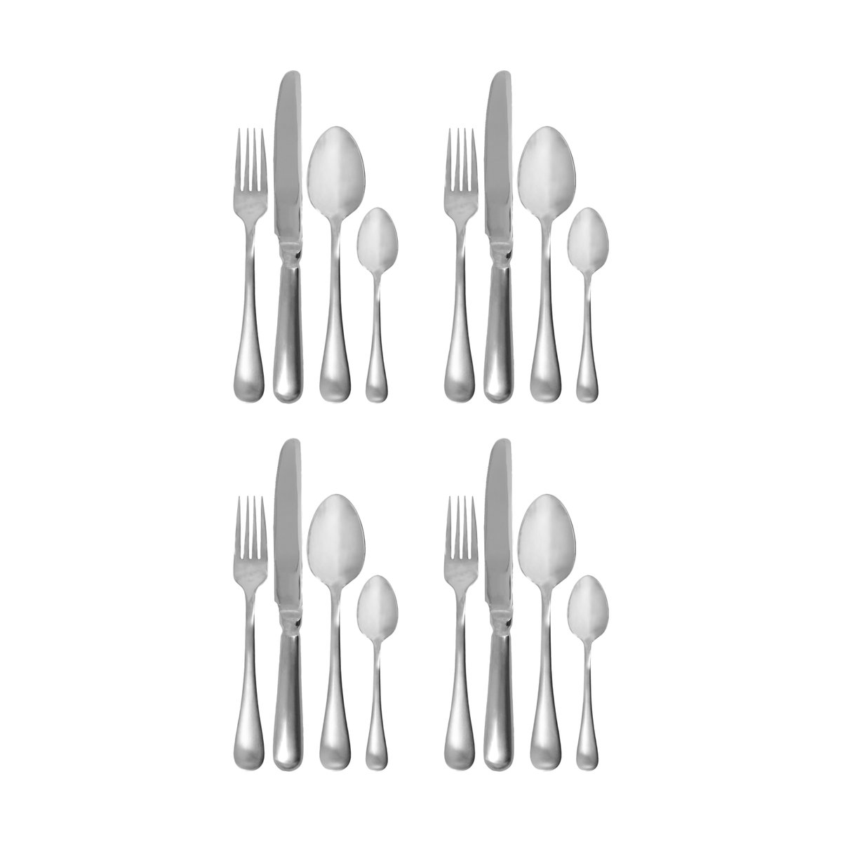 House Doctor Brush aterinsetti 16 osaa Silver finish