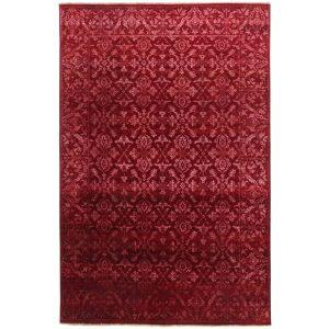 Damask matto punainen 197 x 297 cm