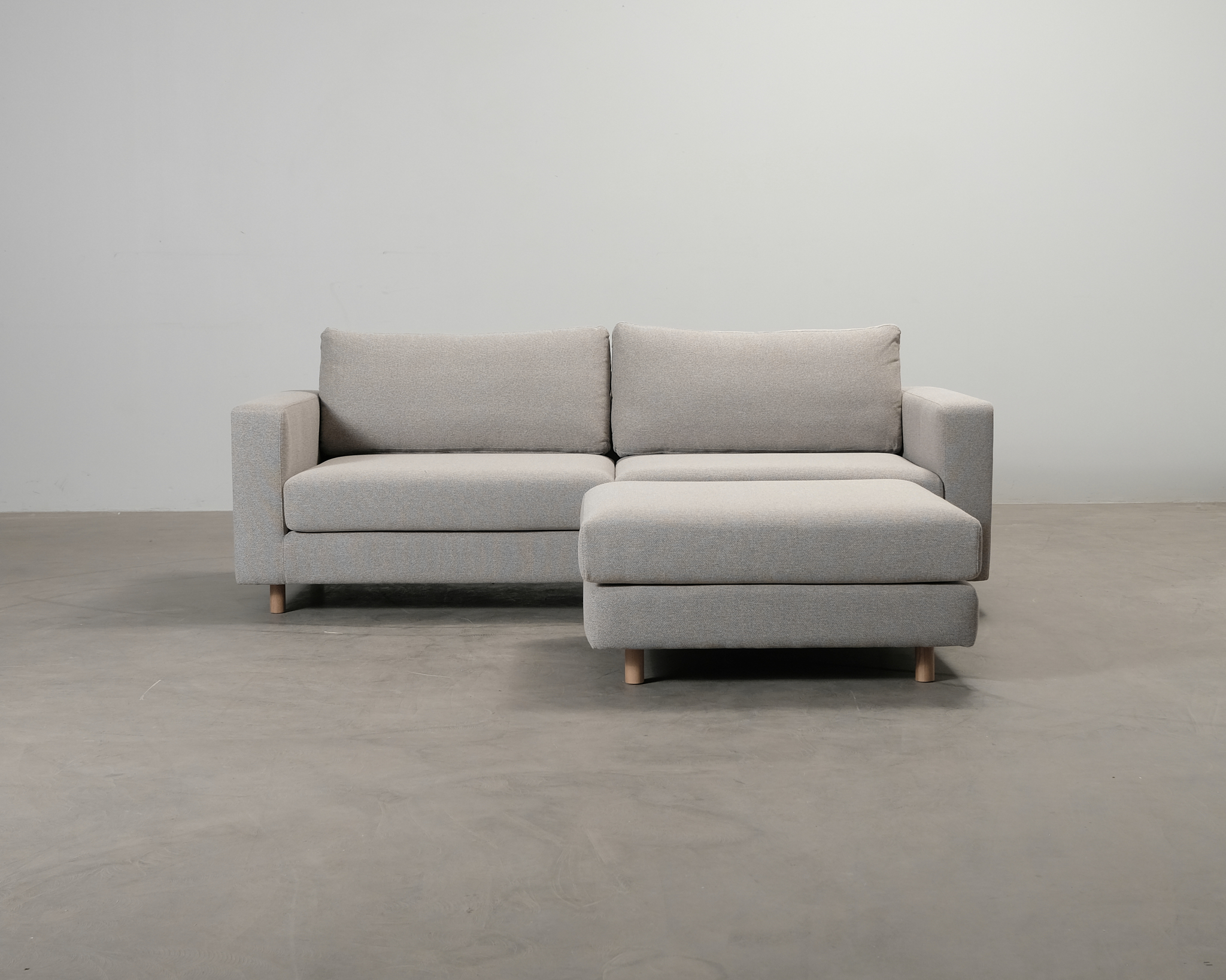 Sofacompany Douglas 3-istuttava sohva rahilla harmaanbeige