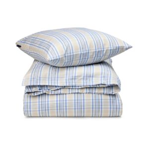 Checked poplin -pussilakanasetti