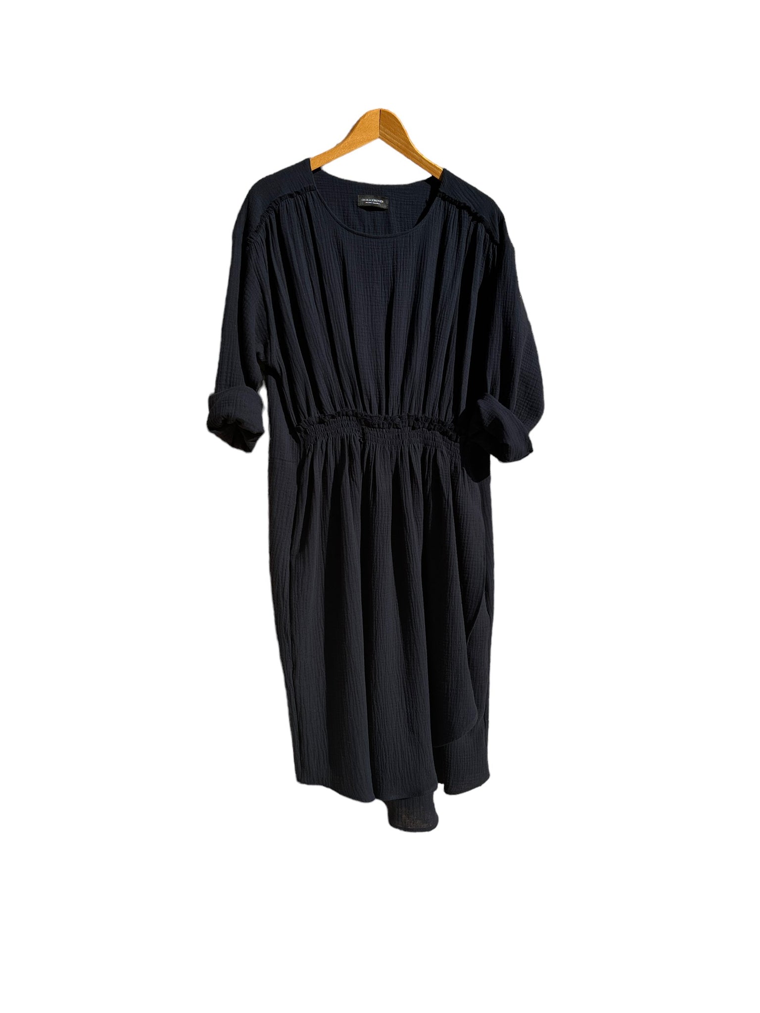 Drap Musliini Mekko Navy Sininen