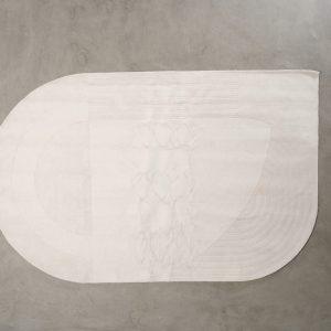 Layered Circular villamatto 220 x 350 cm luonnonvalkoinen