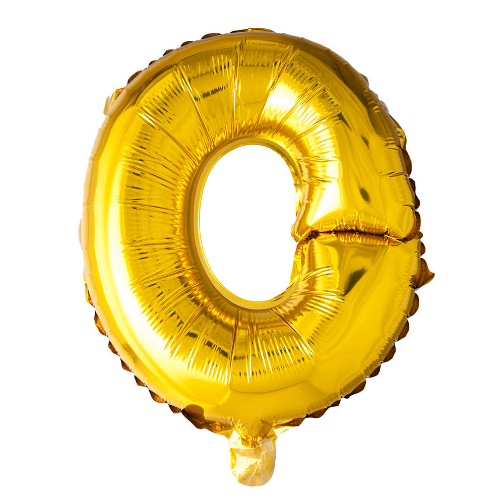 Kirjainfoliopallo - Kulta, 41 cm-O