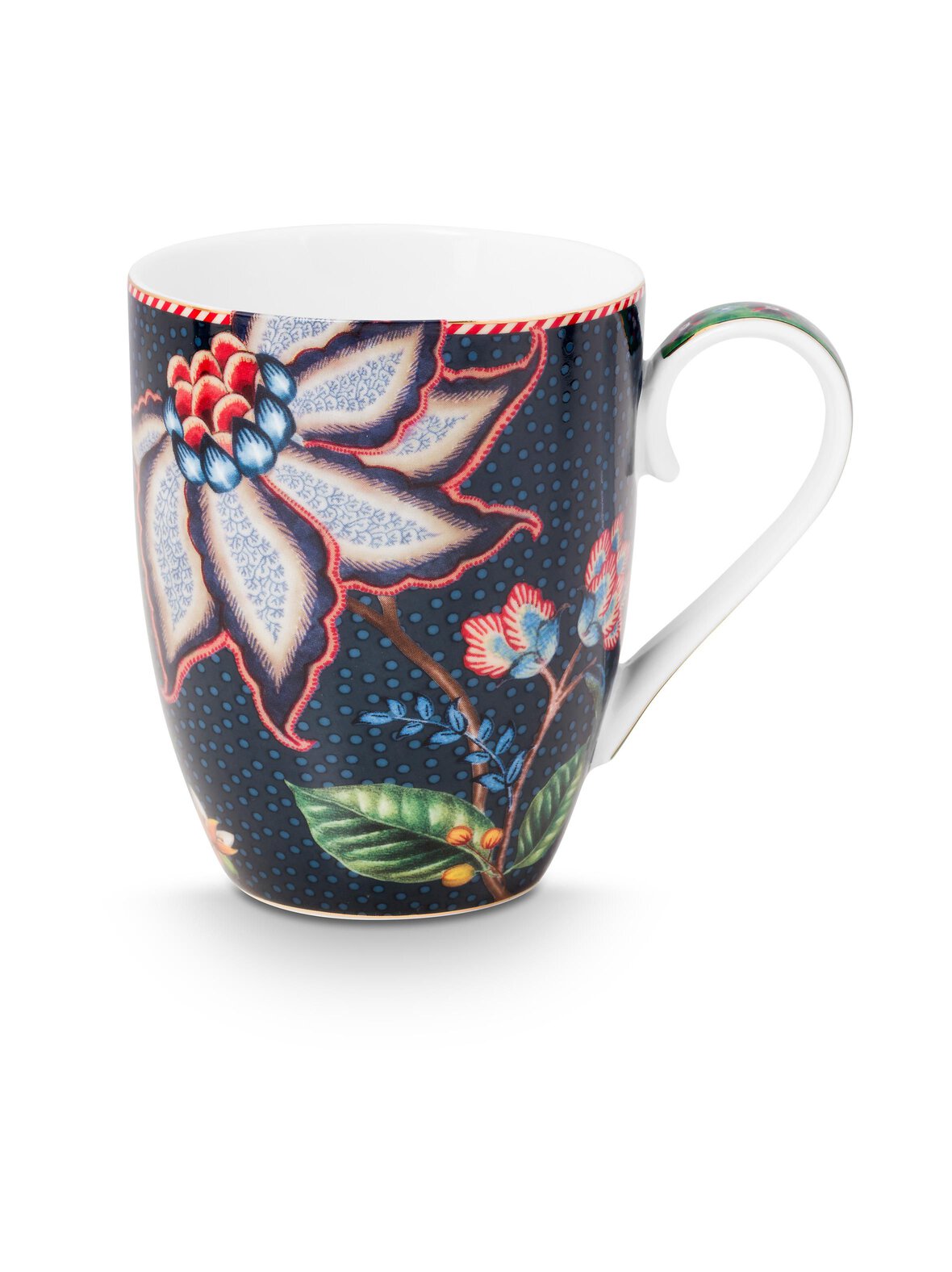 Flower blues large -posliinimuki 350 ml