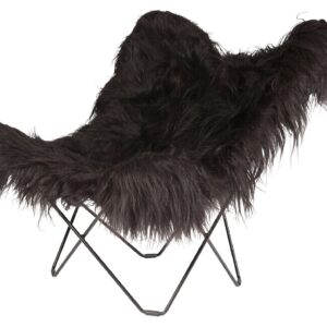 Cuero Iceland Mariposa Wild Black lepakkotuoli, musta jalka