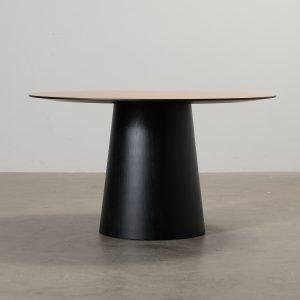 Decotique Social ruokapöytä tammi / musta ⌀ 130 cm
