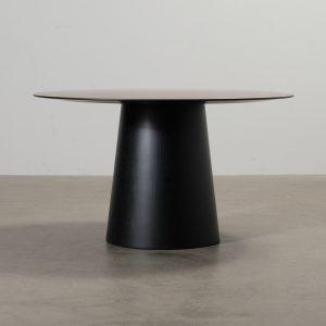 Decotique Social ruokapöytä pähkinä / musta ⌀ 130 cm