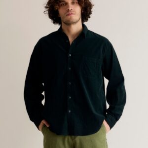 Abel Organic Corduroy Shirt Dark Marine