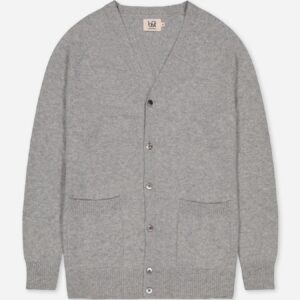 Adult Oversize Cashmere Cardigan Grey