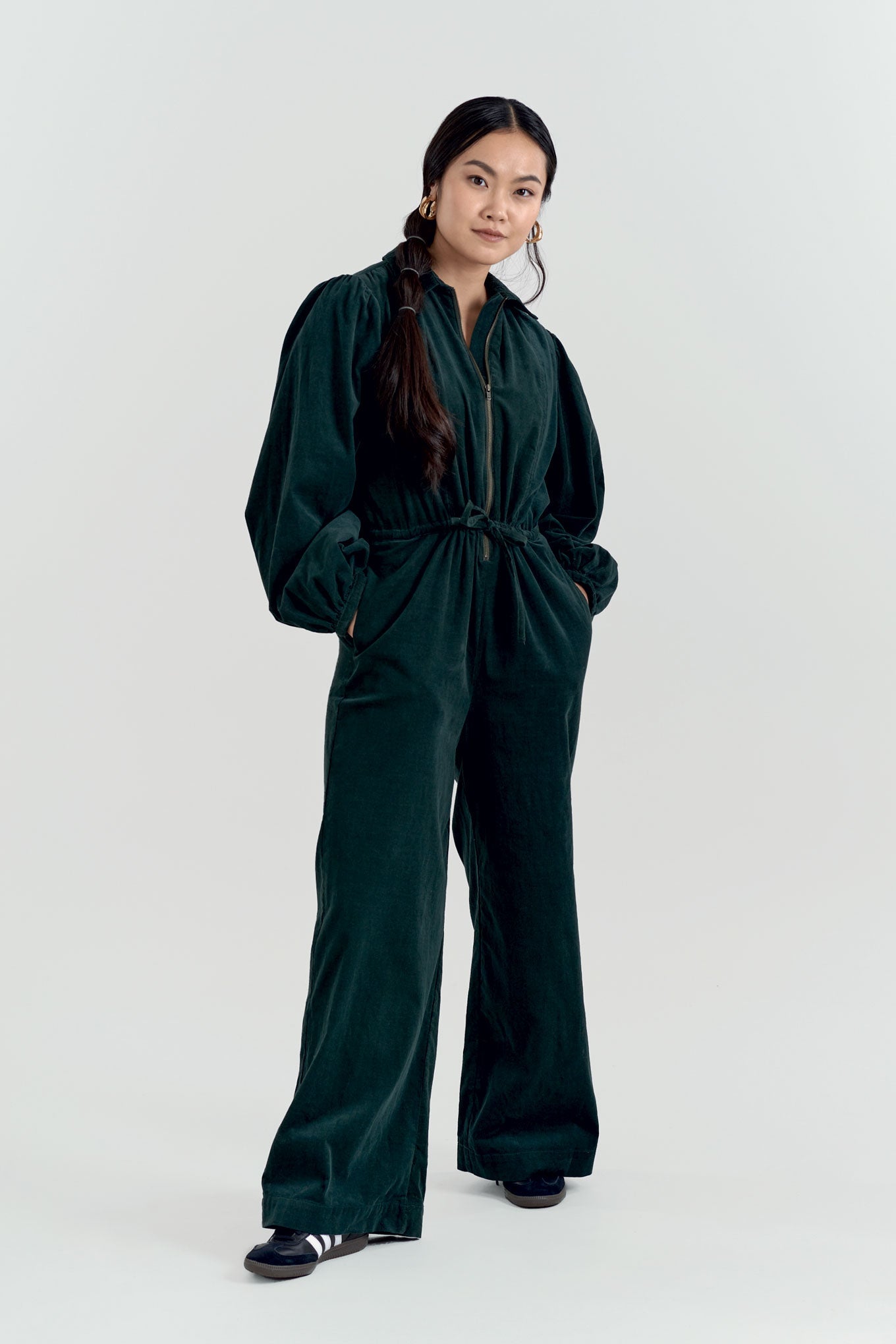 Amrita Organic Cotton Corduroy Jumpsuit Dark Marine