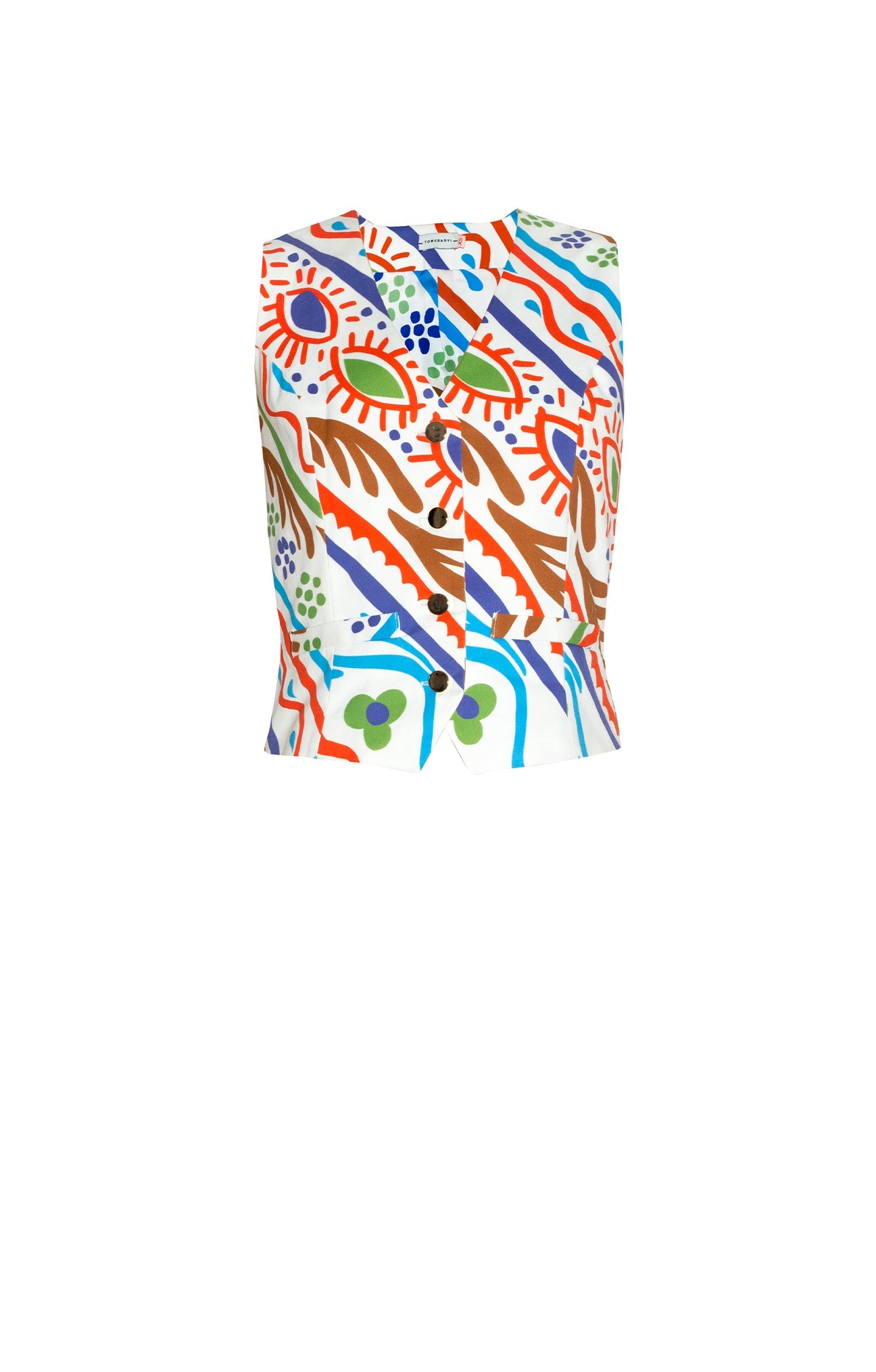 Anno Vest Folkdoodle White