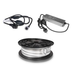 LED-nauha / Työvalo AGGE COB 230V - 1500 lm/m, 10 m, Nauha virtajohdolla + PowerBank