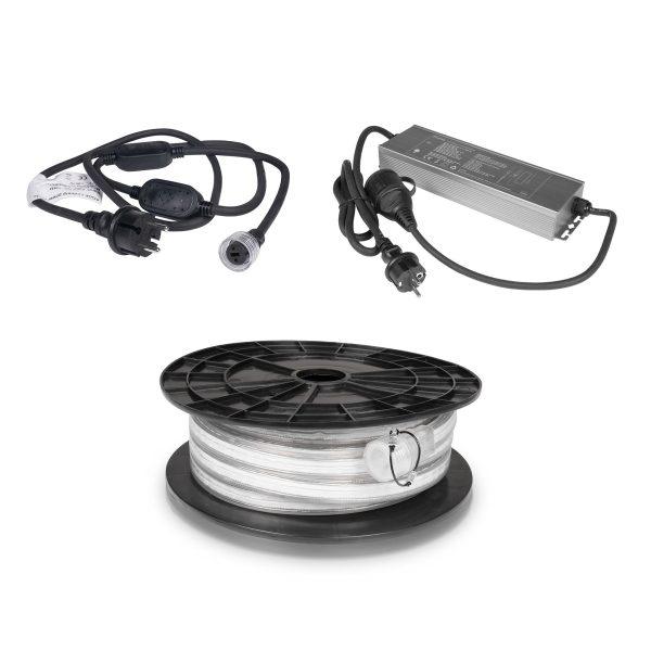 LED-nauha / Työvalo AGGE COB 230V - 1500 lm/m, 10 m, Nauha virtajohdolla + PowerBank
