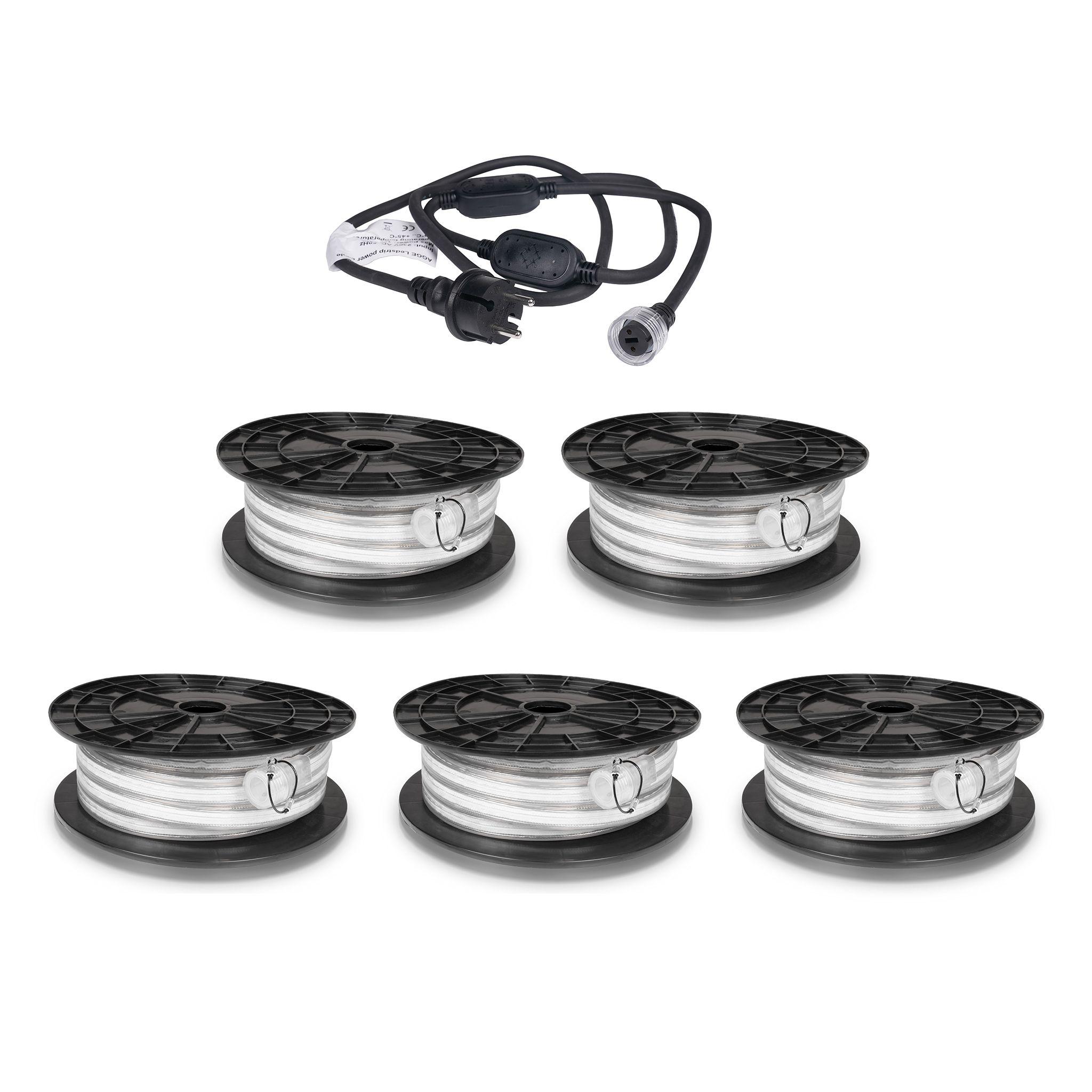 LED-nauha / Työvalo AGGE COB 230V - 1500 lm/m, 10 m, Nauha virtajohdolla + 4 jatkopalaa (50 m)