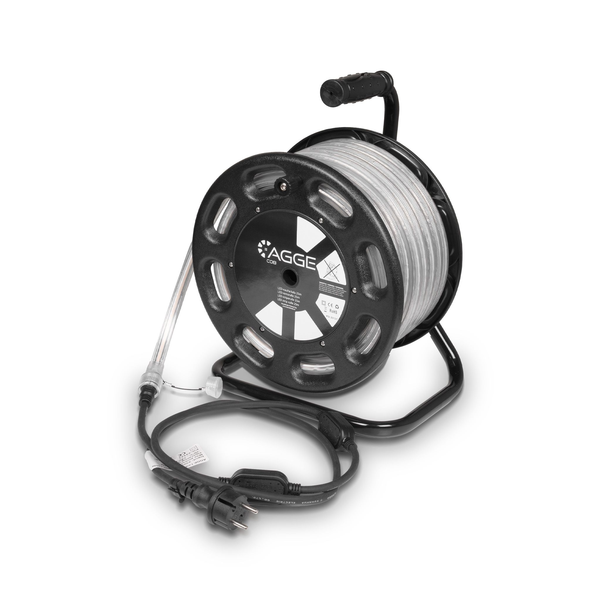 LED-nauha / Työvalo AGGE COB 230V - 1500 lm/m, 25 m - Kela, Nauha virtajohdolla