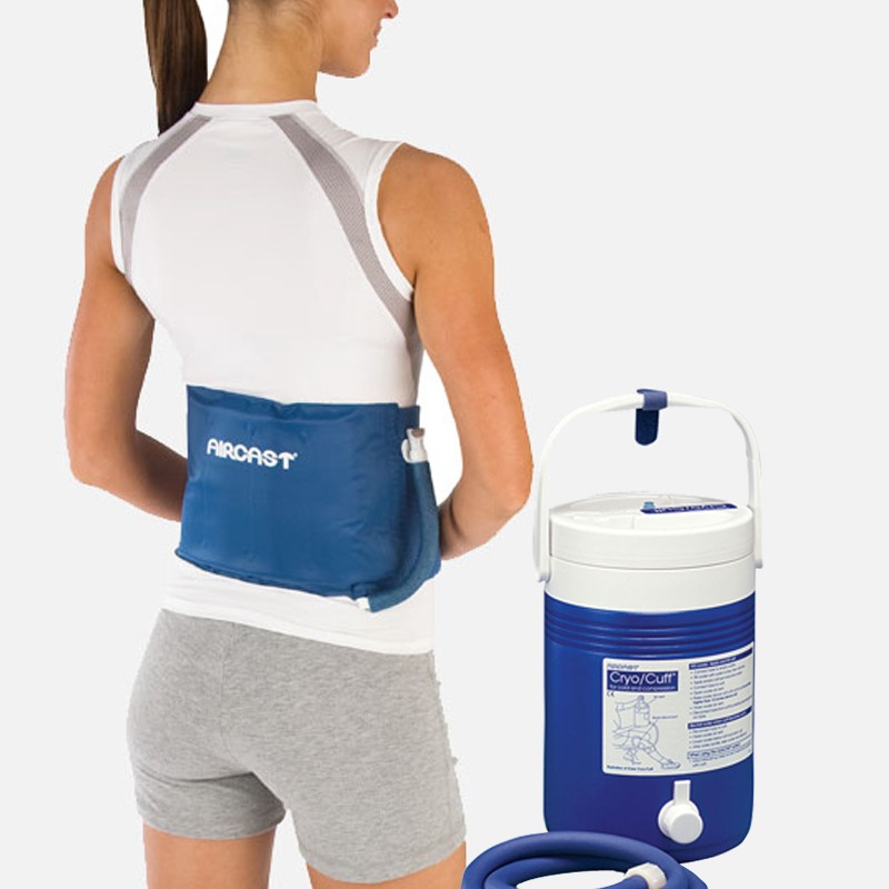 Aircast Cryo/Cuff kylmäkompressiolaite paineilmapumpulla + selkä/lonkka/kylkimansetilla