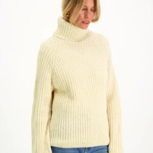 Alexa Roll-Neck Villapaita Luonnonvalkoinen