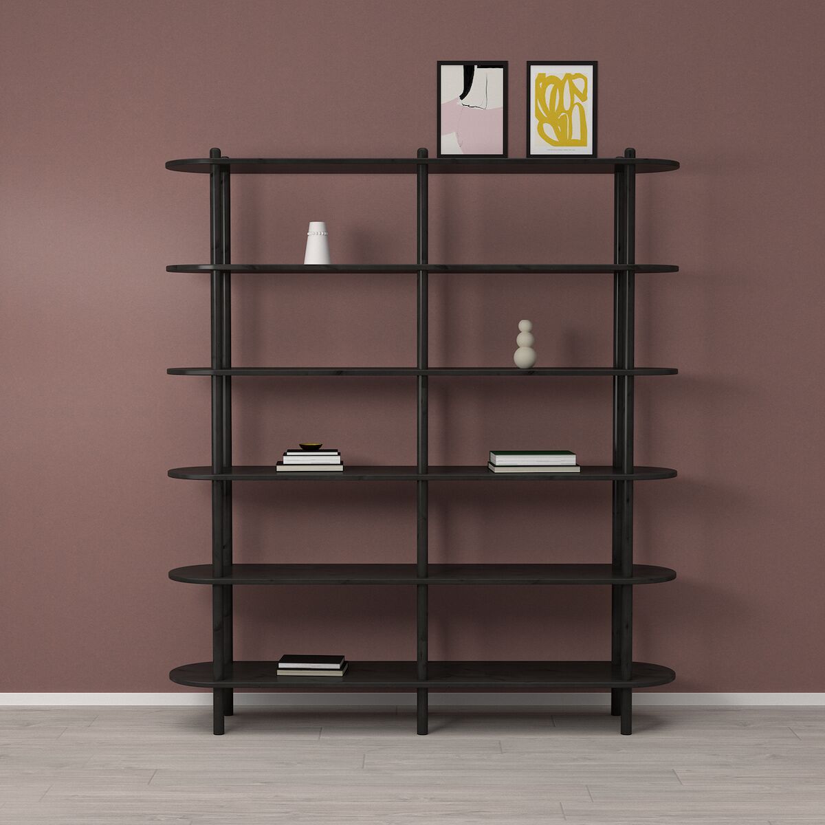 Askel avohylly 165x35x185 cm hiili