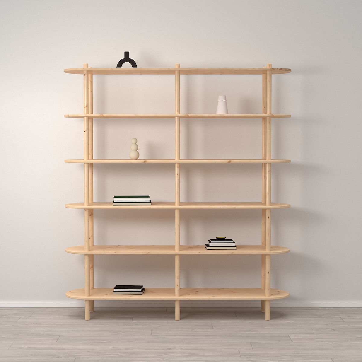 Askel avohylly 165x35x185 cm puuvalmis