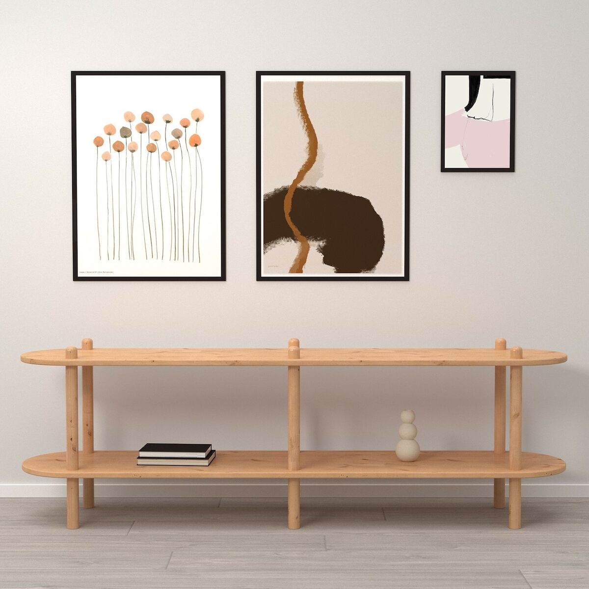 Askel korkea tv-taso 165x35x53,5 cm hiekka
