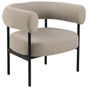 Aula nojatuoli beige Alea 60, mustat jalat