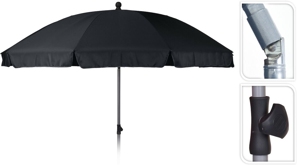 Aurinkovarjo 250 cm harmaa