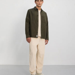 Casual Flannel Shirt Moss Green